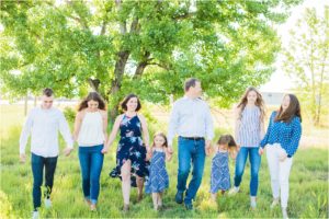 family posing with montana greenery9